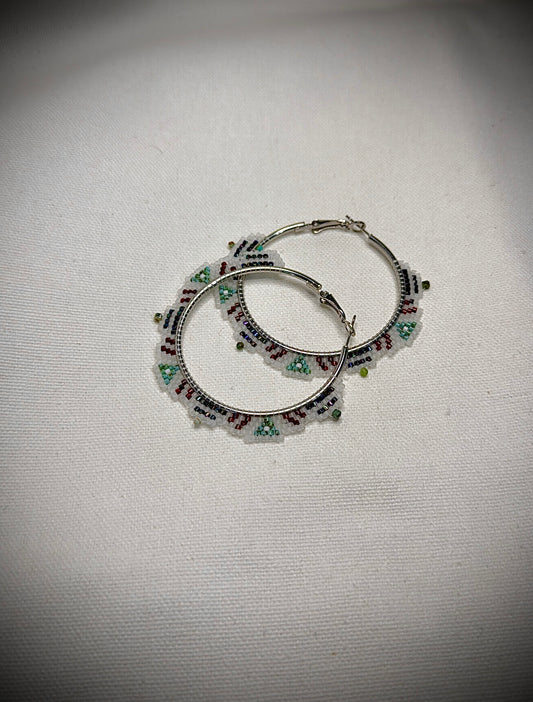 Spring Turquoise Rez Girl Hoops (Large 2”)