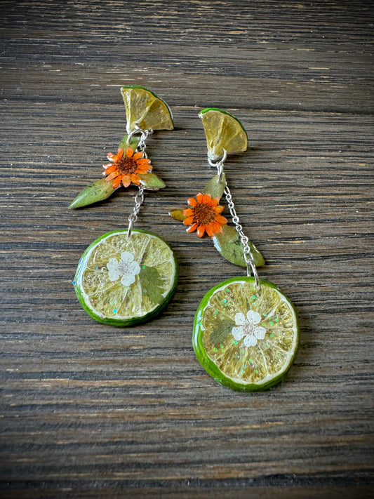 A Lime and Flower Danlges