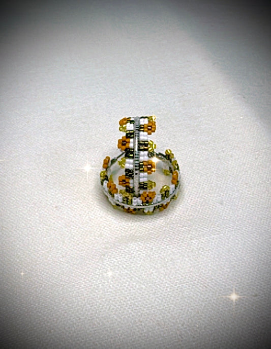 A Retro Spring Checkered Daisy Rez Girl Hoops (Small 1”)