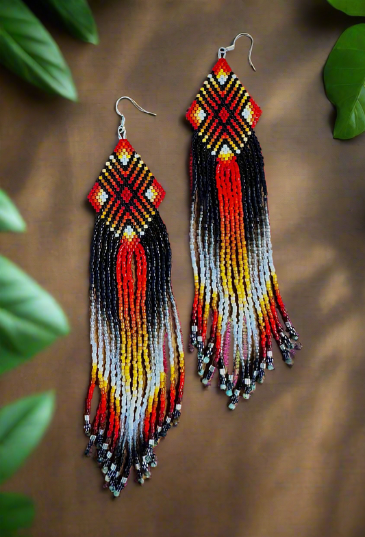 A Four Directions SET* Earrings (Long) and Necklace