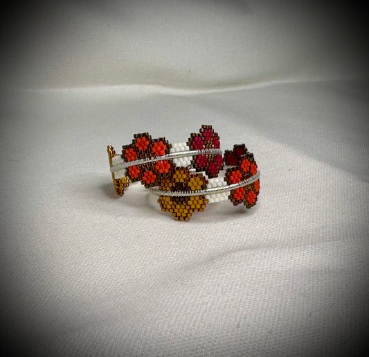 A Three sisters flowers Spring Rez Girl Hoops (Medium 1 1/2”)