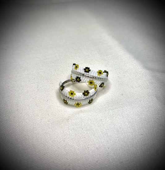 A Spring Green Retro Rez Girl Hoops (Small 1”)